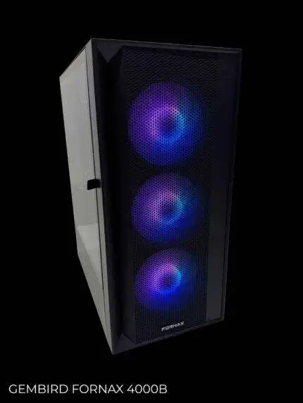 Modernus kompiuterio korpusas su apšvietimu