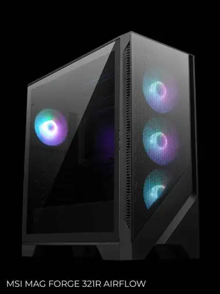 Modernus kompiuterio korpusas su apšvietimu